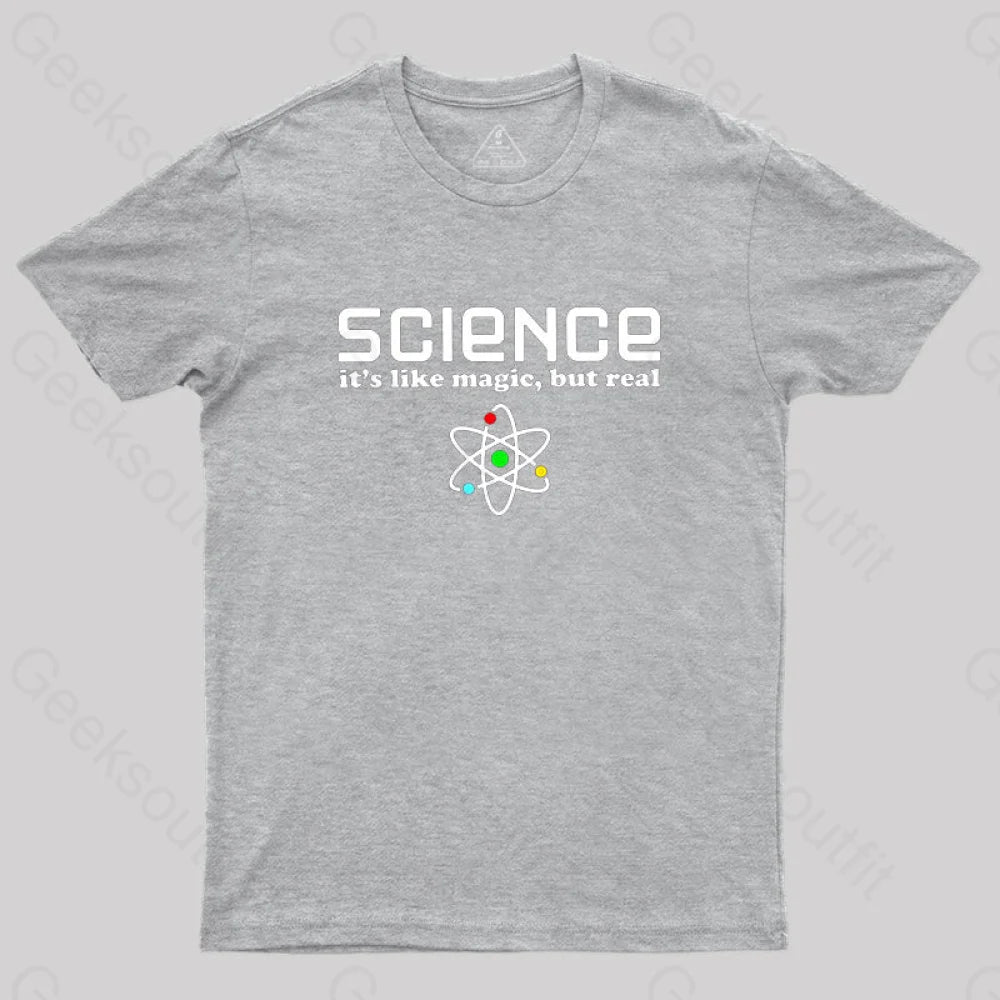 Science Is Like Magic Nerdy T-Shirt Grey / S