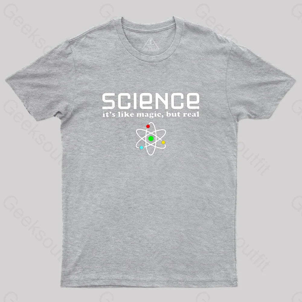 Science Is Like Magic Nerdy T-Shirt Grey / S