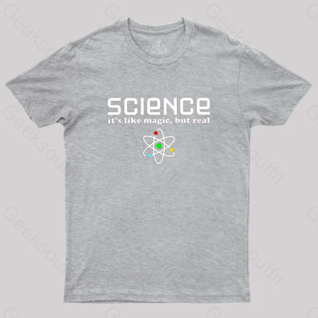 Science Is Like Magic Nerdy T-Shirt Grey / S