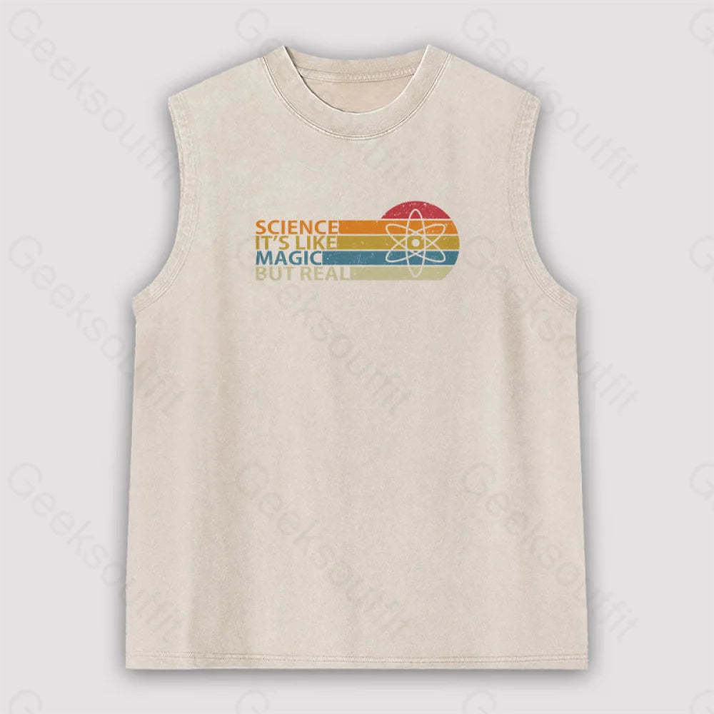 Science It’s Like Magic But Real Unisex Washed Tank Apricot / S
