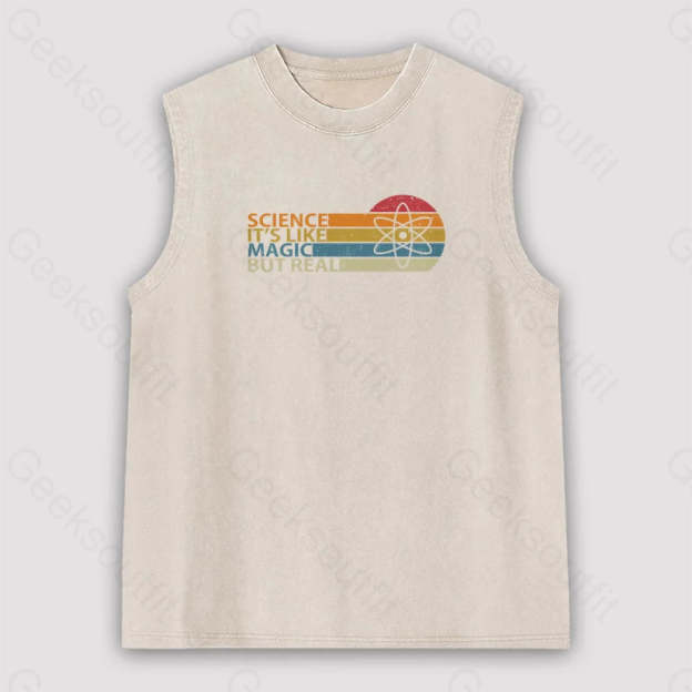 Science It’s Like Magic But Real Unisex Washed Tank Apricot / S