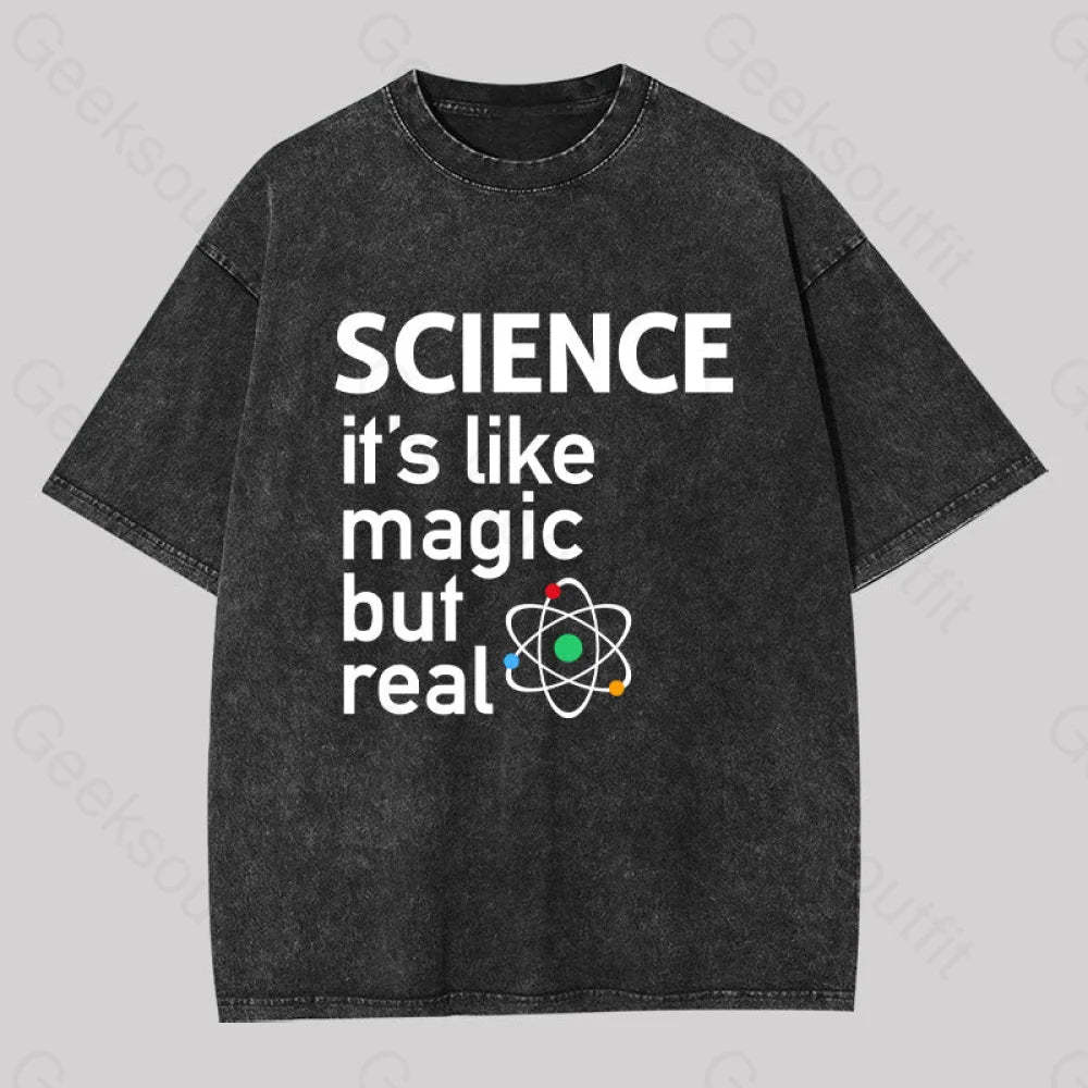 Science It?��s Like Magic But Real Washed T-Shirt Black / S