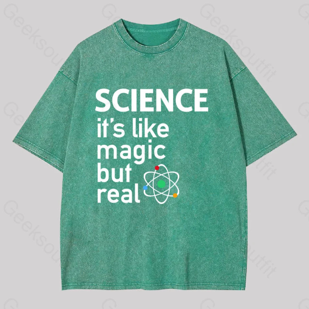 Science It?��s Like Magic But Real Washed T-Shirt Grass Green / S