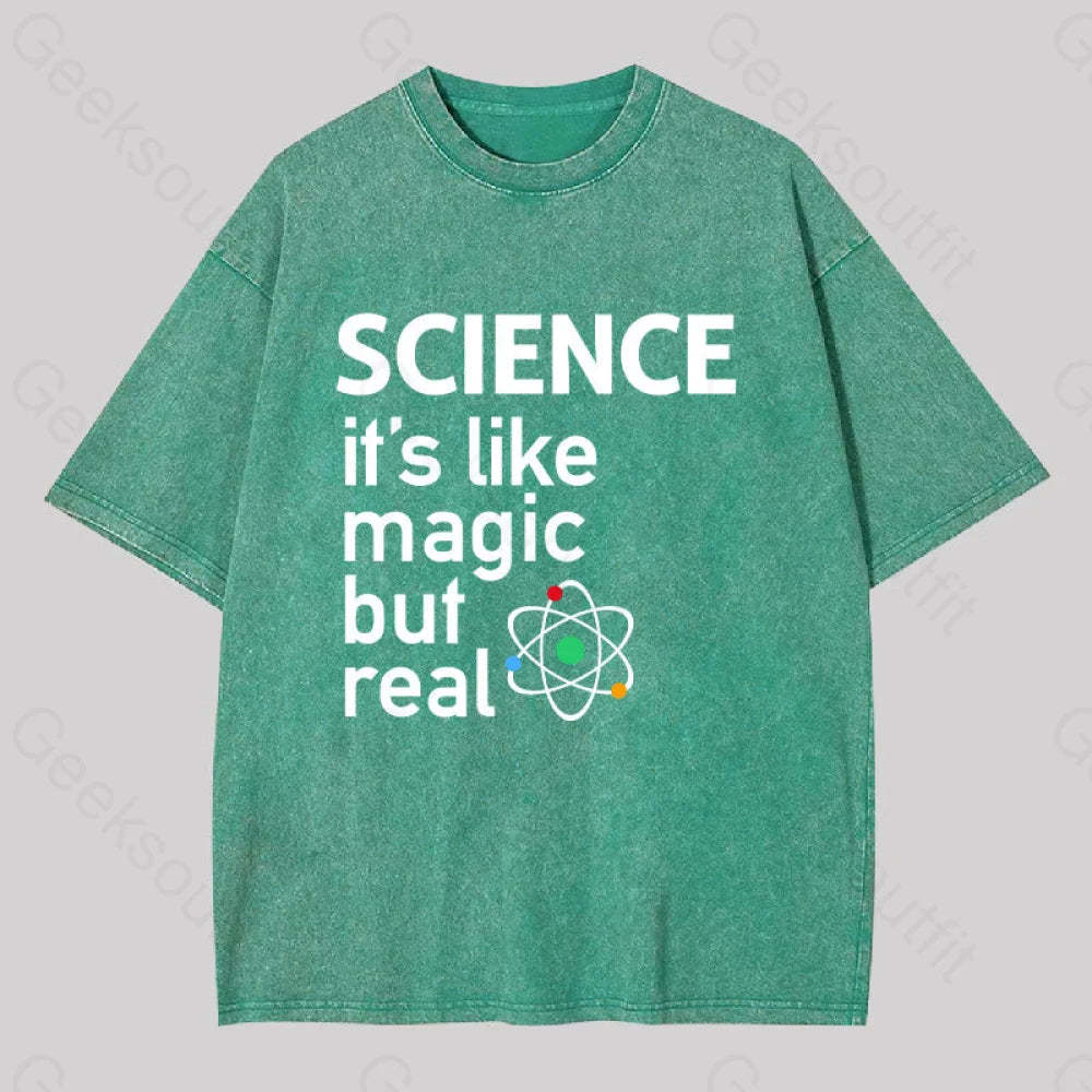 Science It?��s Like Magic But Real Washed T-Shirt Grass Green / S
