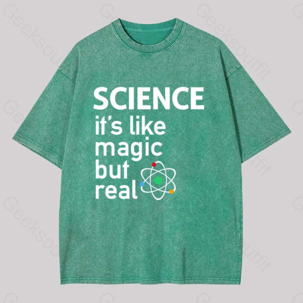 Science It?��s Like Magic But Real Washed T-Shirt Grass Green / S