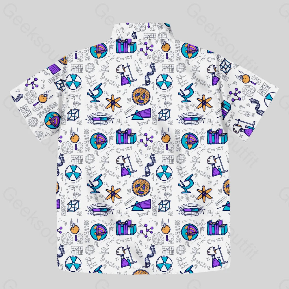 Science Lab Button Up Pocket Shirt - Geeksoutfit