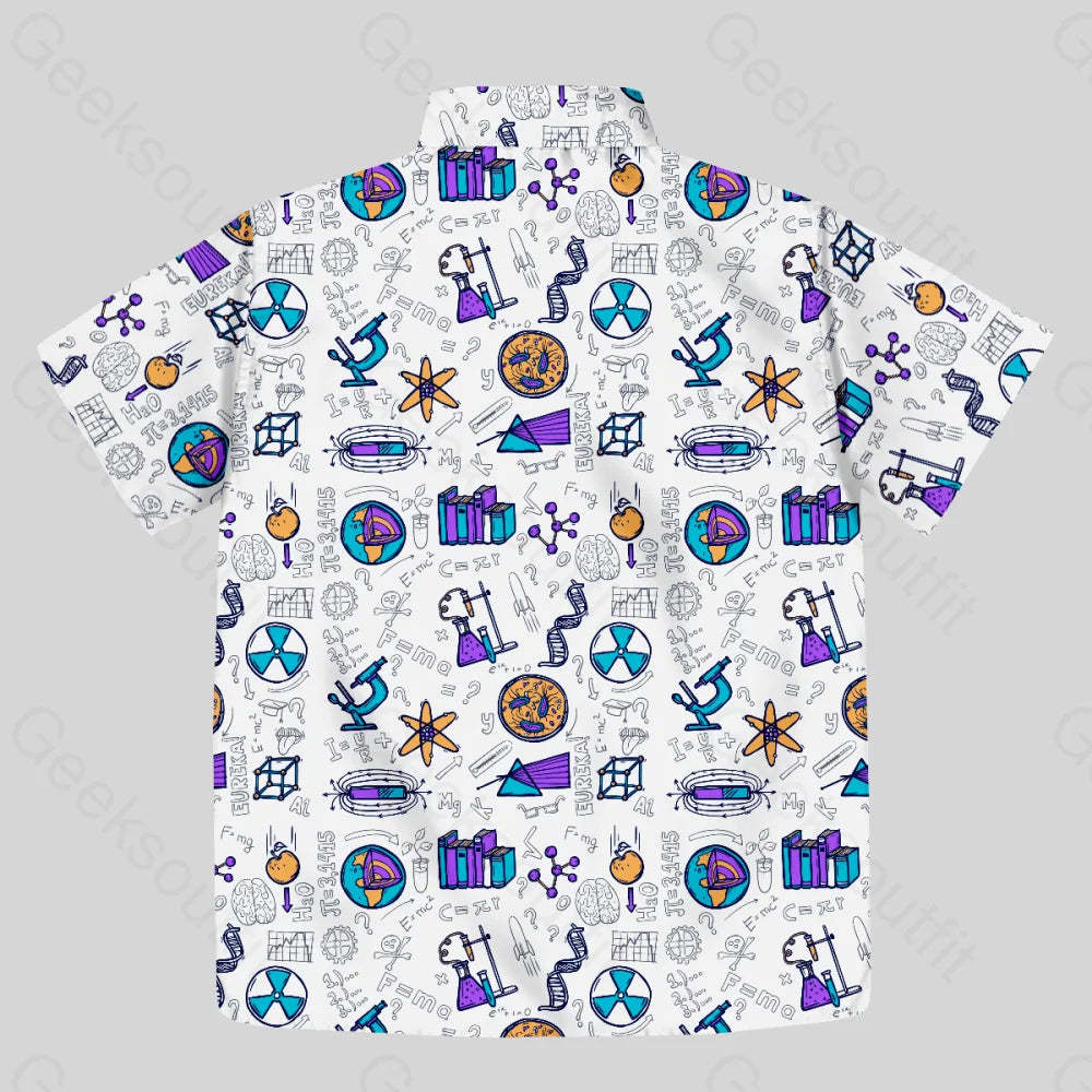 Science Lab Button Up Pocket Shirt - Geeksoutfit