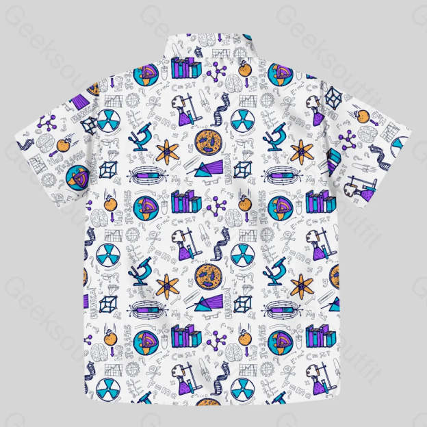 Science Lab Button Up Pocket Shirt - Geeksoutfit