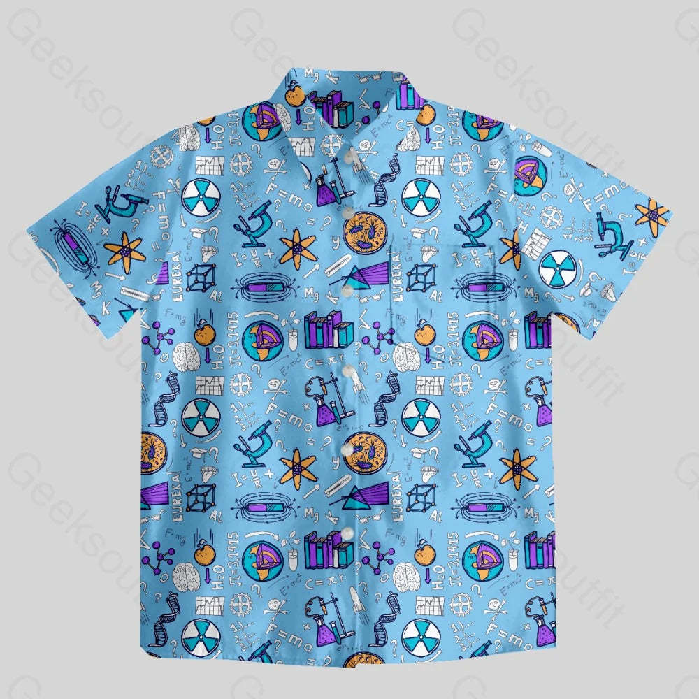 Science Lab Button Up Pocket Shirt - Geeksoutfit