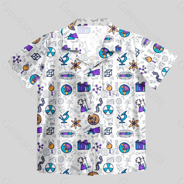 Science Lab Button Up Pocket Shirt - Geeksoutfit
