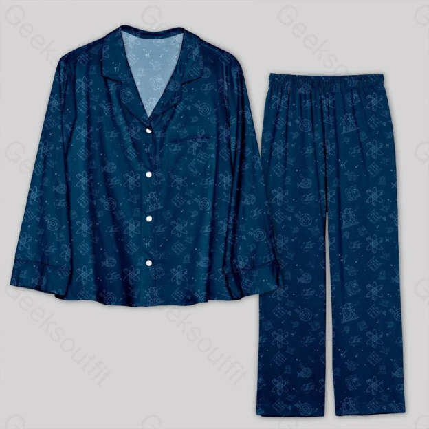 Science Lab Navy Pajamas Set - Geeksoutfit