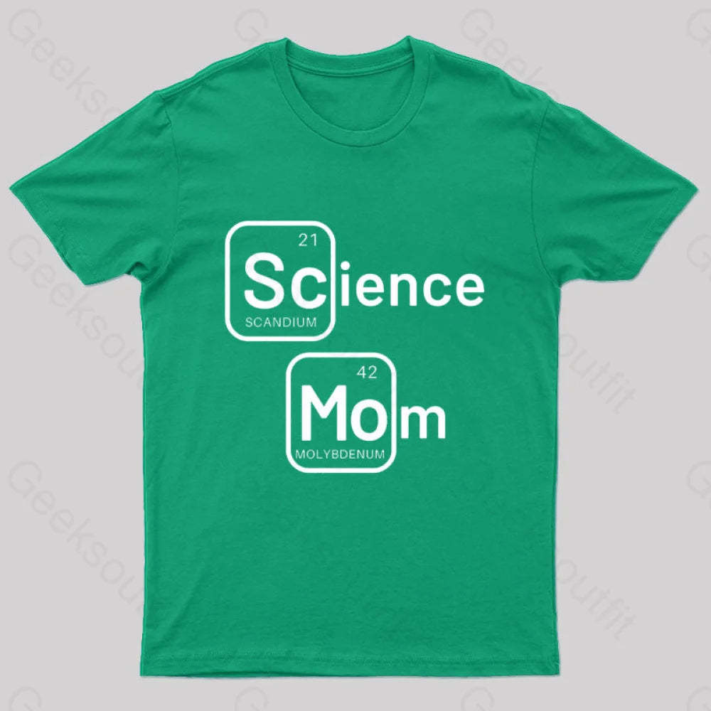 Science Mom Geek T-Shirt Green / S