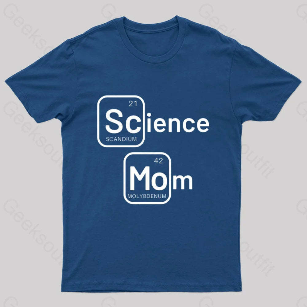Science Mom Geek T-Shirt Navy / S