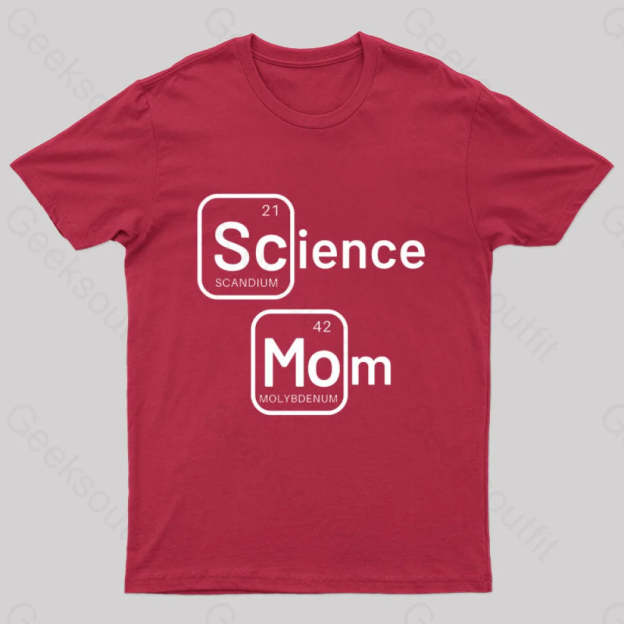 Science Mom Geek T-Shirt Red / S