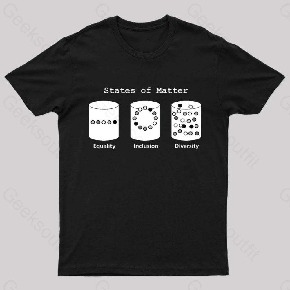 Science States Of Matter Geek T-Shirt Black / S