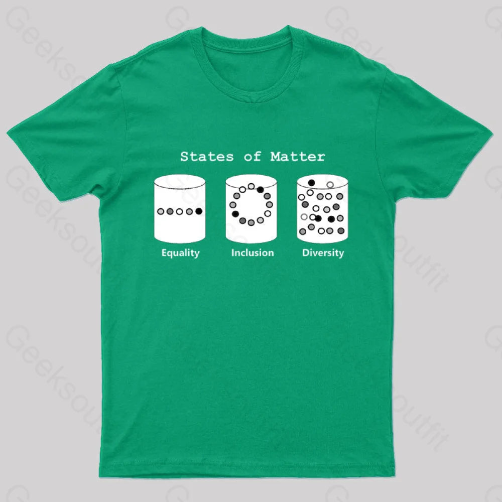 Science States Of Matter Geek T-Shirt Green / S