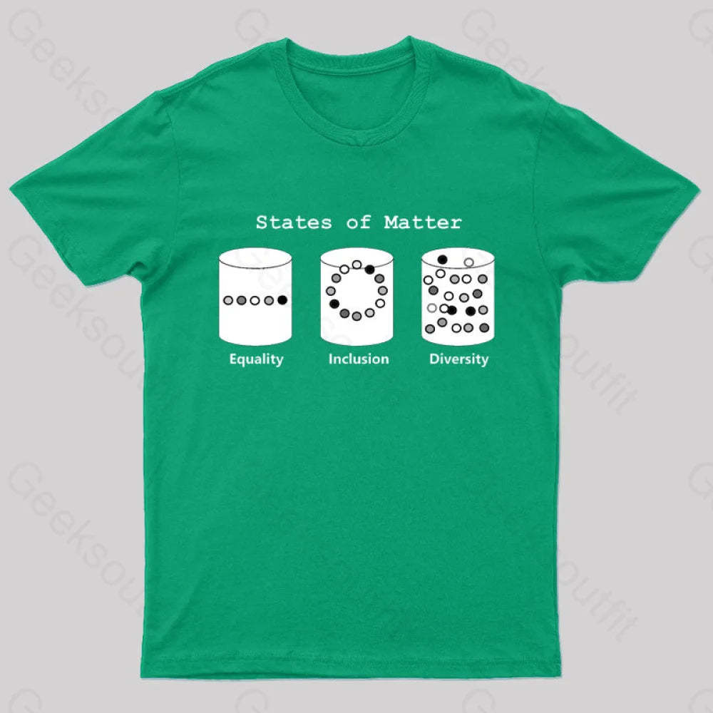 Science States Of Matter Geek T-Shirt Green / S