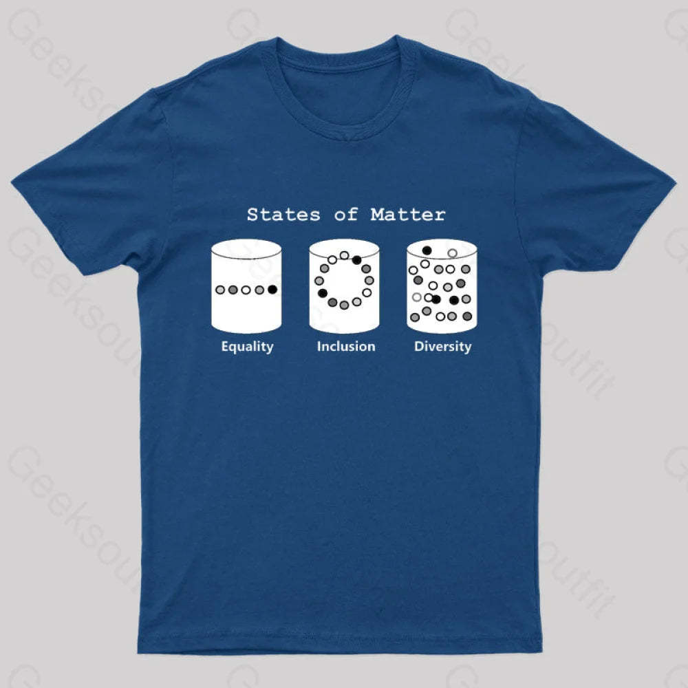 Science States Of Matter Geek T-Shirt Navy / S