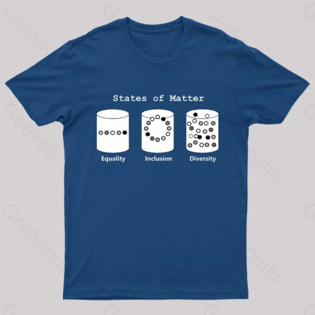 Science States Of Matter Geek T-Shirt Navy / S