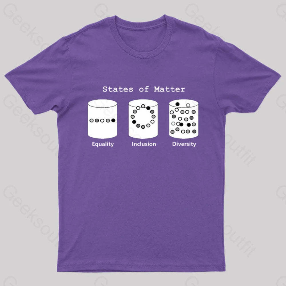 Science States Of Matter Geek T-Shirt Purple / S