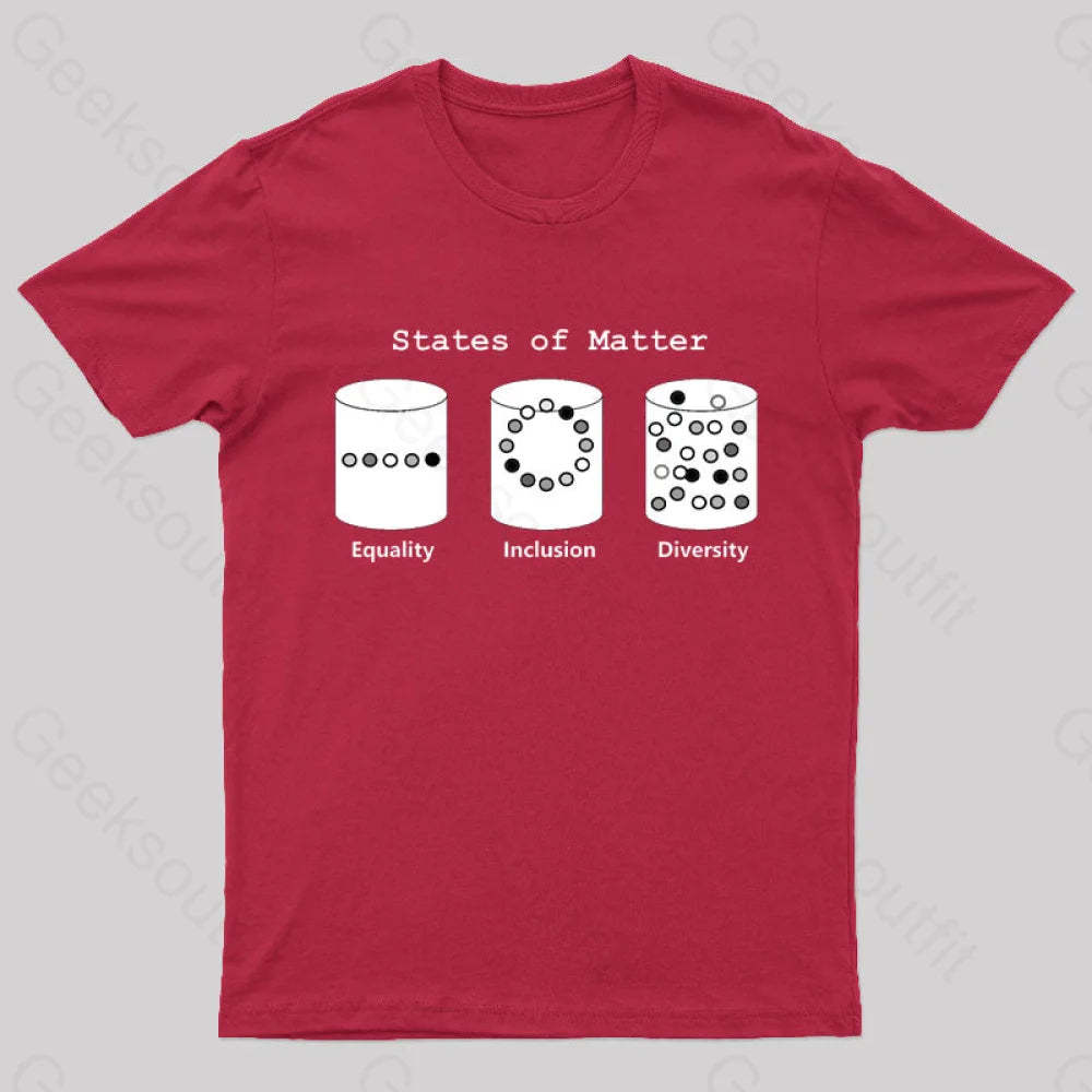 Science States Of Matter Geek T-Shirt Red / S