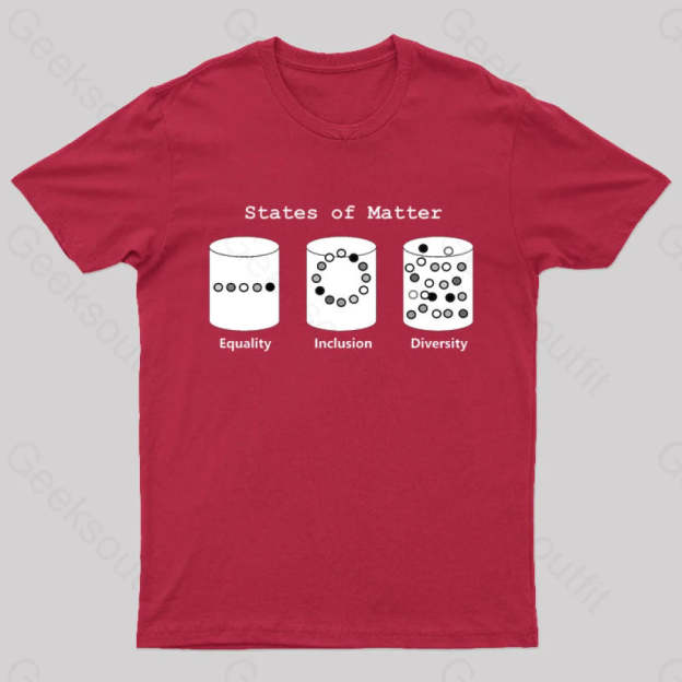 Science States Of Matter Geek T-Shirt Red / S
