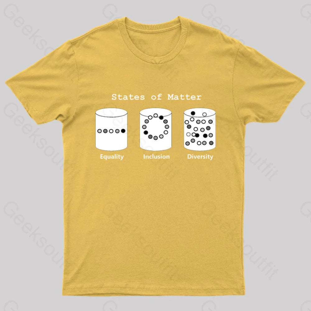 Science States Of Matter Geek T-Shirt Yellow / S