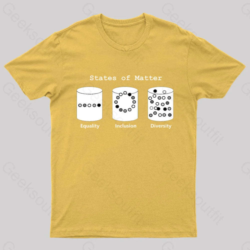 Science States Of Matter Geek T-Shirt Yellow / S