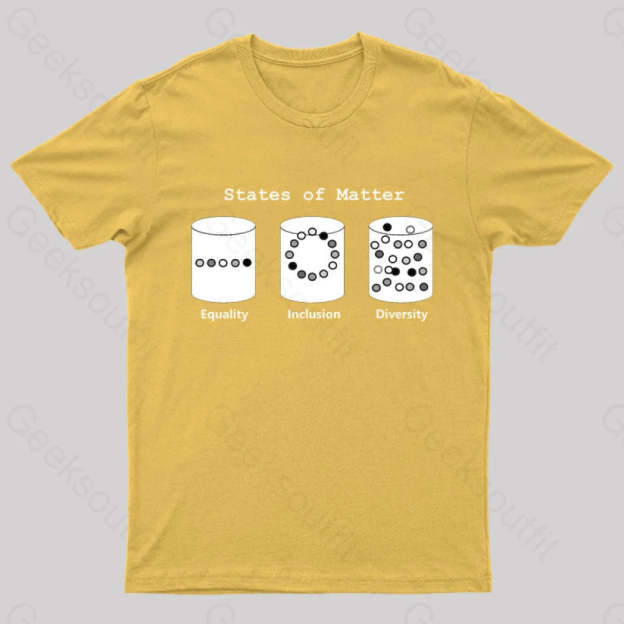 Science States Of Matter Geek T-Shirt Yellow / S