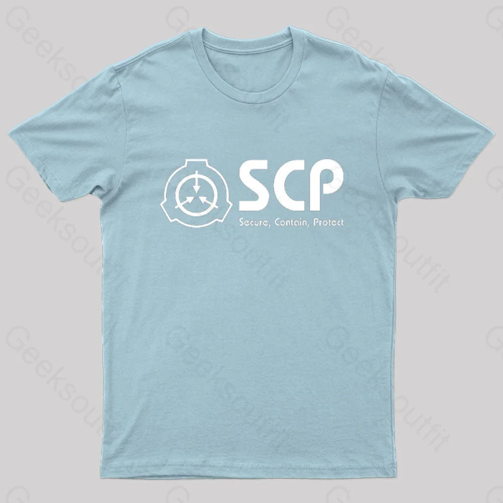 Scp Foundation Geek T-Shirt Light Blue / S