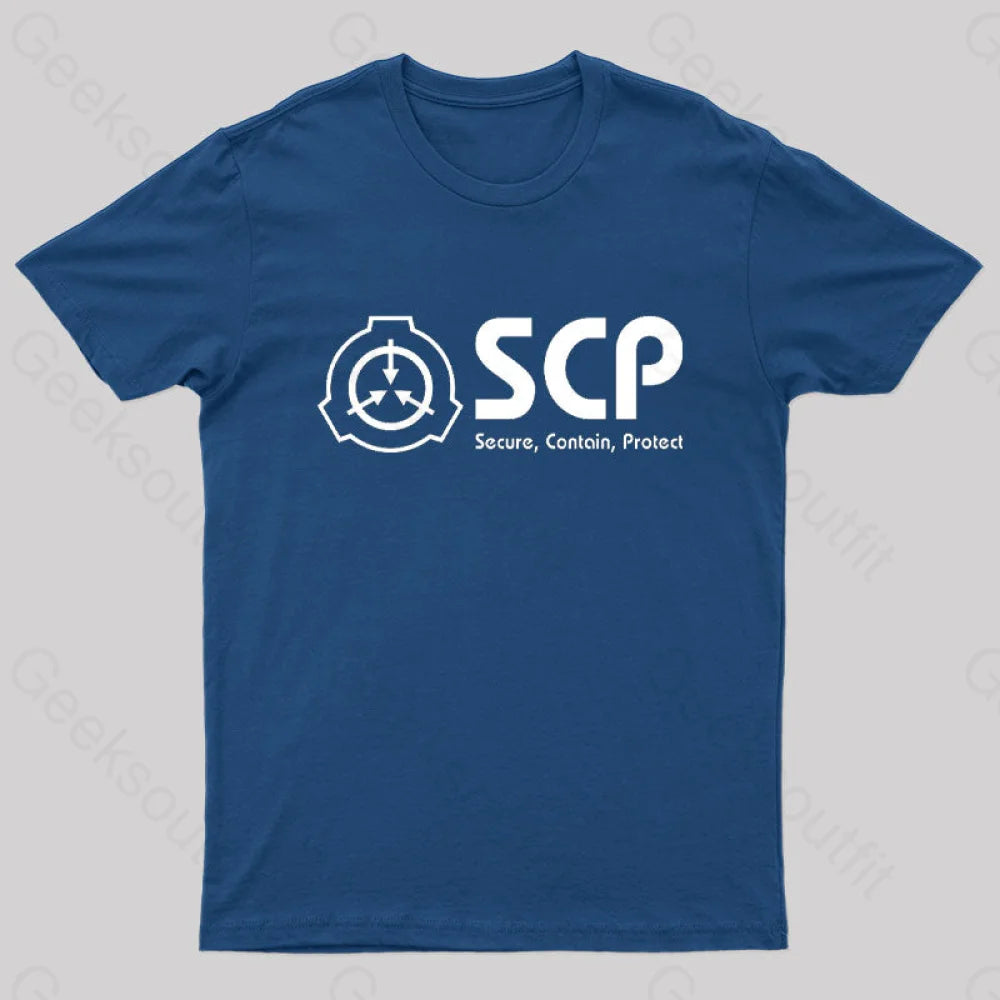 Scp Foundation Geek T-Shirt Navy / S