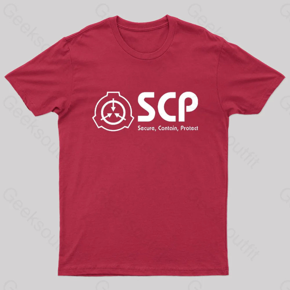 Scp Foundation Geek T-Shirt Red / S