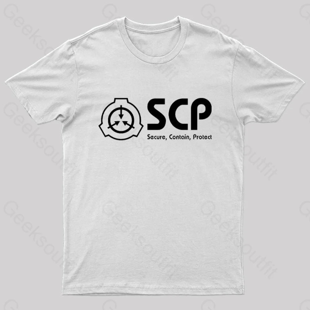 Scp Foundation Geek T-Shirt White / S