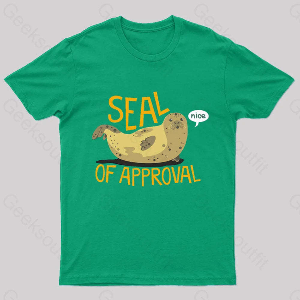 Seal Of Approval Geek T-Shirt Green / S