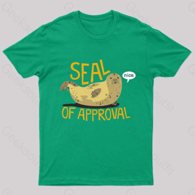 Seal Of Approval Geek T-Shirt Green / S