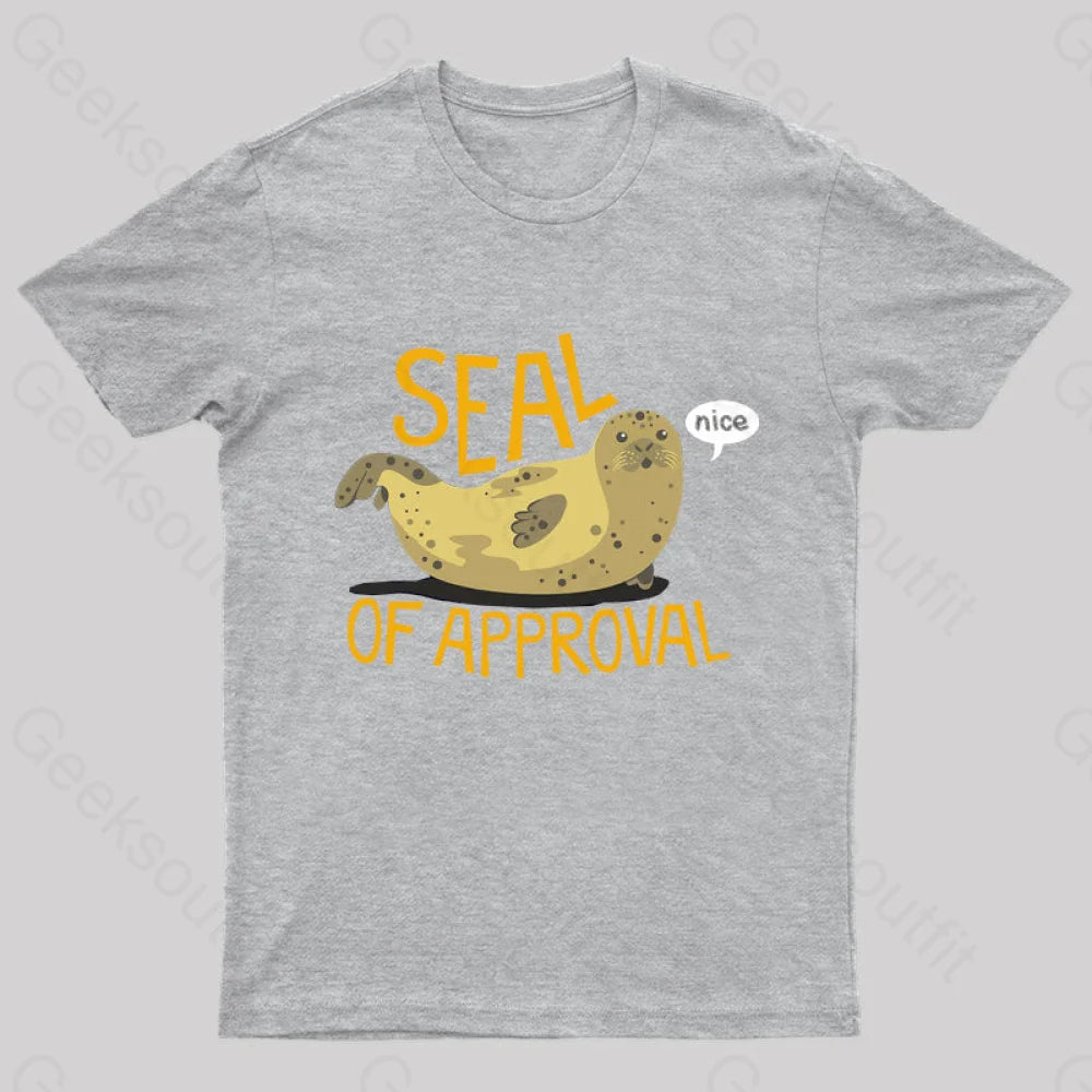 Seal Of Approval Geek T-Shirt Grey / S