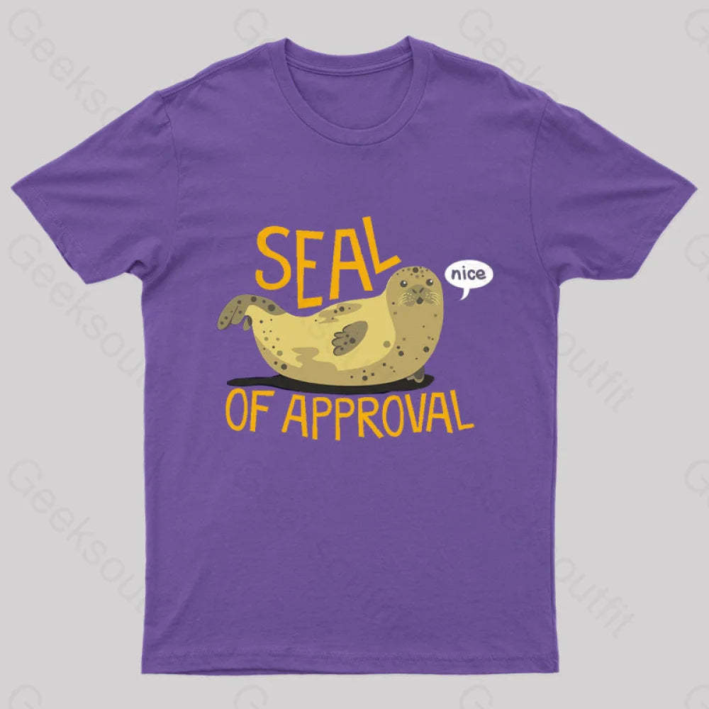 Seal Of Approval Geek T-Shirt Purple / S