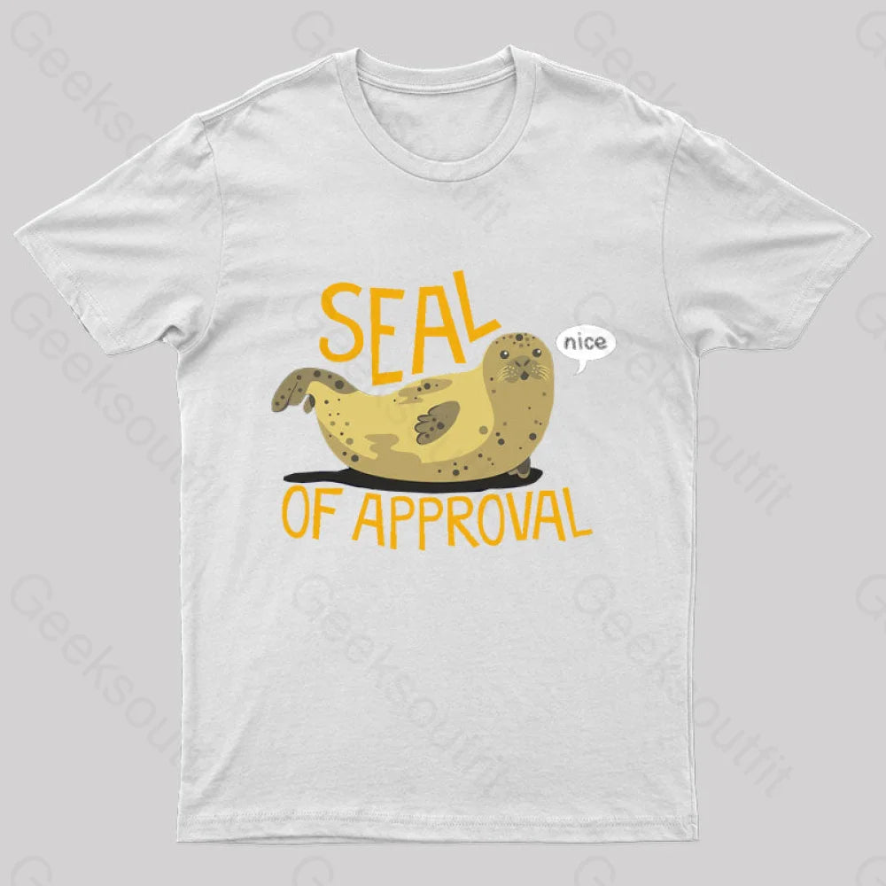 Seal Of Approval Geek T-Shirt White / S