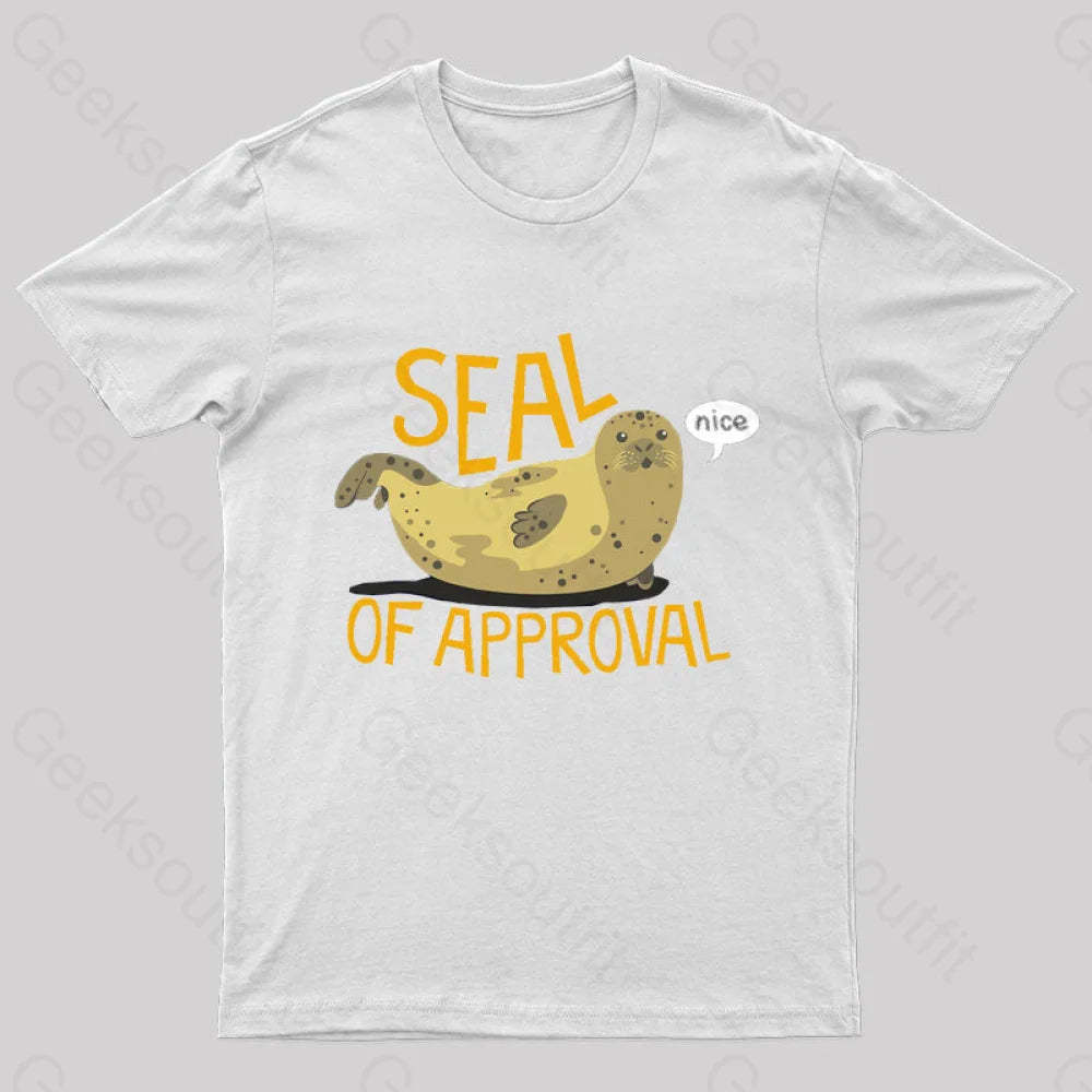 Seal Of Approval Geek T-Shirt White / S