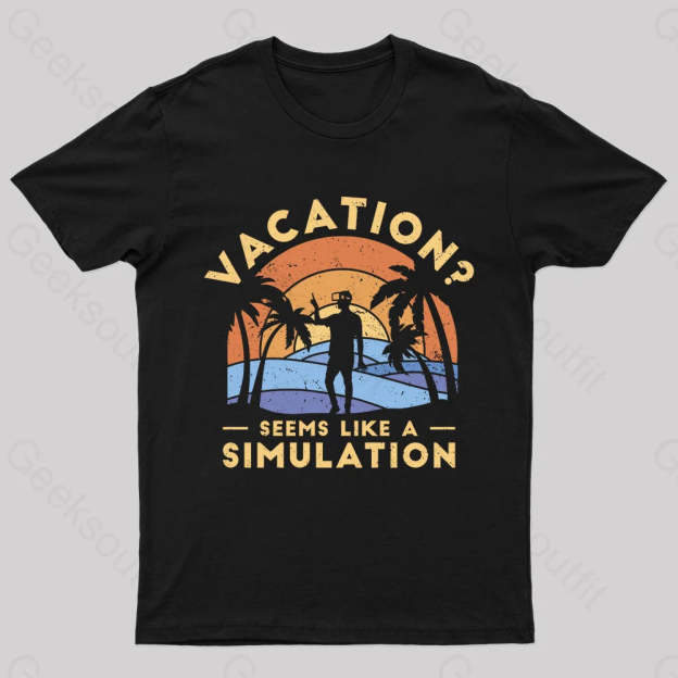 Seems Like A Simulation Nerd T-Shirt Black / S