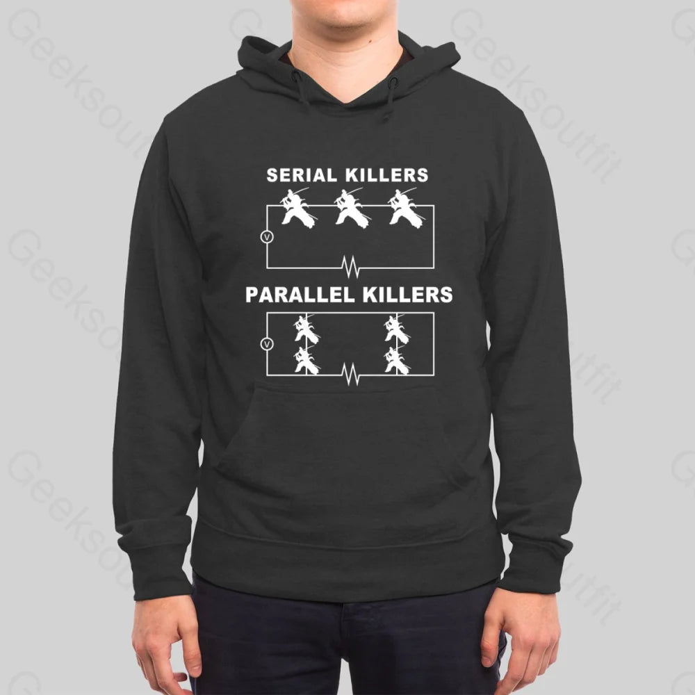 Serial Killers VS Parallel Killers Circuit Diagram Hoodie - Geeksoutfit