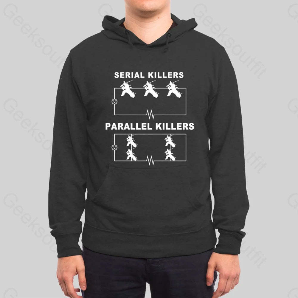 Serial Killers VS Parallel Killers Circuit Diagram Hoodie - Geeksoutfit