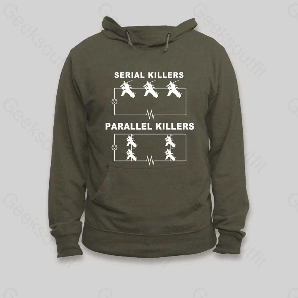 Serial Killers VS Parallel Killers Circuit Diagram Hoodie - Geeksoutfit