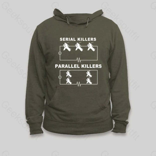 Serial Killers VS Parallel Killers Circuit Diagram Hoodie - Geeksoutfit