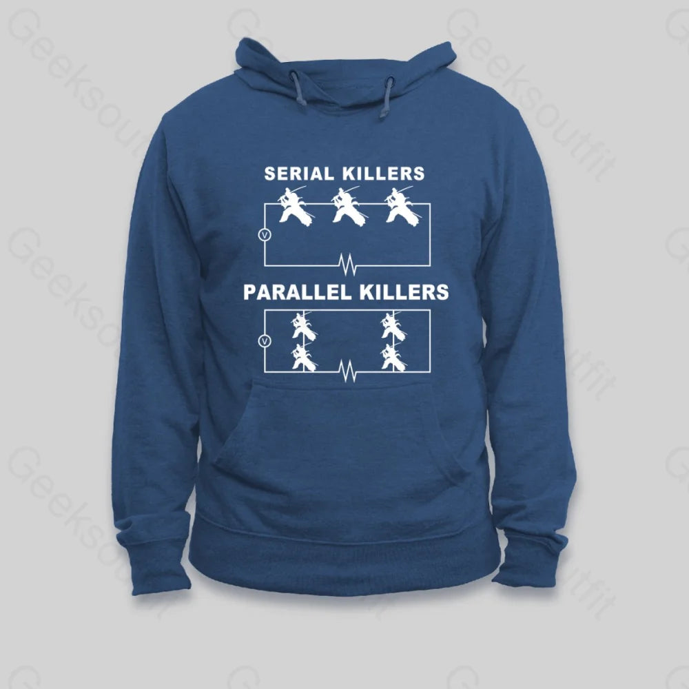 Serial Killers VS Parallel Killers Circuit Diagram Hoodie - Geeksoutfit