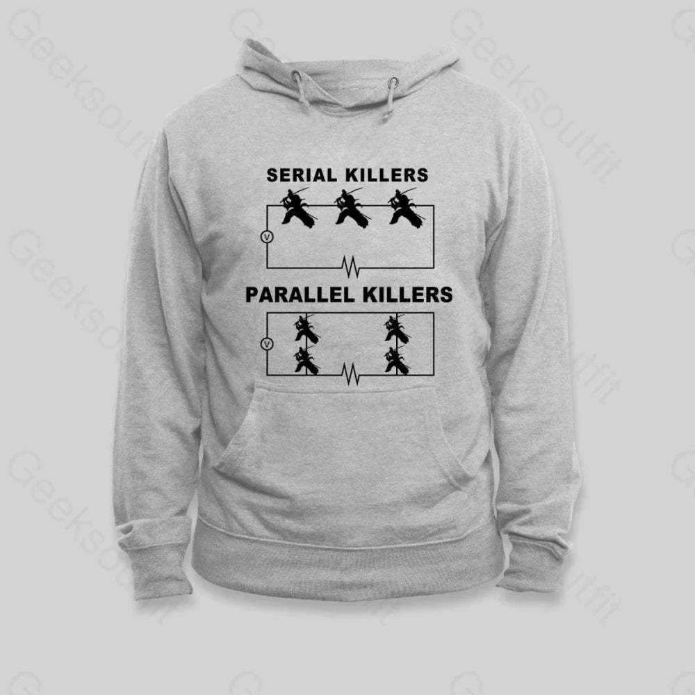 Serial Killers VS Parallel Killers Circuit Diagram Hoodie - Geeksoutfit