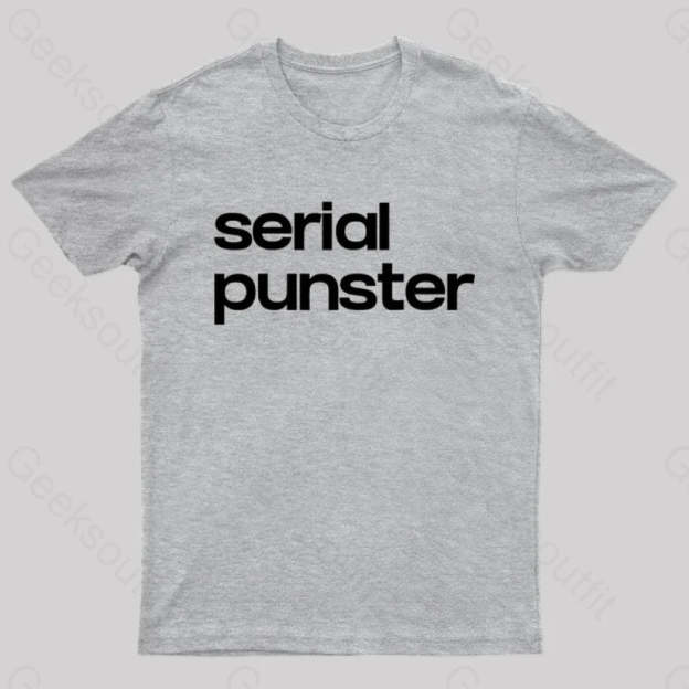Serial Punster Nerd T-Shirt Grey / S