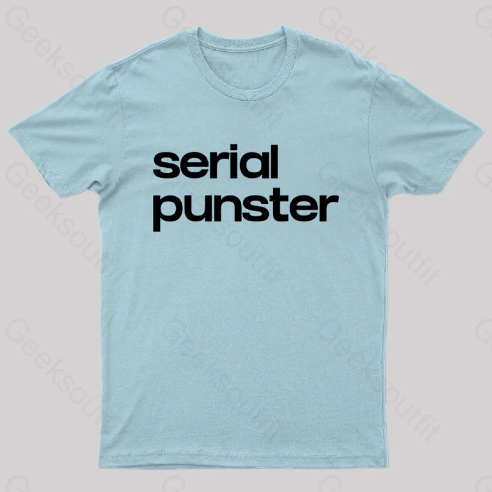 Serial Punster Nerd T-Shirt Light Blue / S