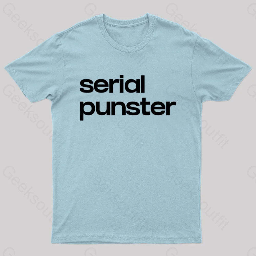 Serial Punster Nerd T-Shirt Light Blue / S