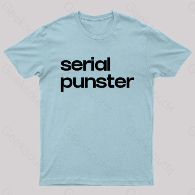 Serial Punster Nerd T-Shirt Light Blue / S